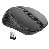 LinQ Souris Optique Sans fil Ultra Précis 1600 DPI avec Récepteur USB 2.4G Portée 10m Noir