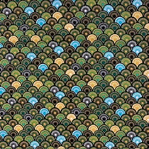 Tissu Coton imprimé Suri sur fond Vert