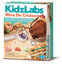 4M Mine de Cristaux Enfant   Kit fouille avec 8 Vrais Cristaux - Graine Creative