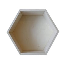 Etagère hexagone en bois 27 x 23,5 x 10 cm