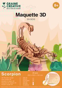 MAQUETTE BOIS 3D SCORPION 35 PCES