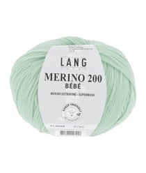 Pelote de laine à tricoter pour layette MERINO 200 BEBE - Lang Yarns 358 Vert