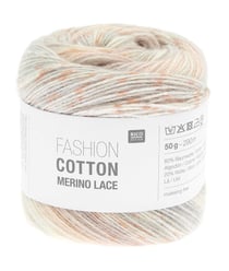 Pelote de Coton et de laine Fashion Cotton Merino Lace - Rico Design 09 Summer