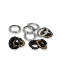 Boîtes de 15 Œillets avec Rondelles 14 mm - Prym Noir