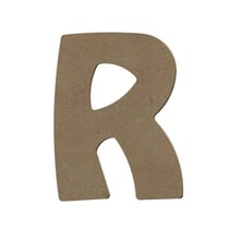 Lettre majuscule R en bois MDF à décorer - 15 cm