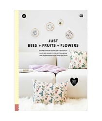 Livre de broderie N°181 - Just Bees + Fruits + Flowers - Rico Design Jaune