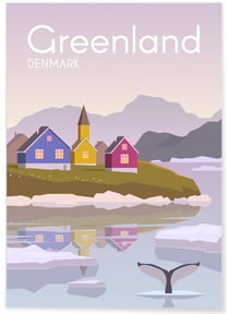 Poster Groenland | A3 : 29,7x42cm