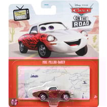 Vehicule cars mae pillar durey - voiture miniature rouge et blanche - mattel - hky50