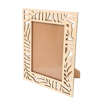 Cadre à photo en bois découpe feuillage 23 cm