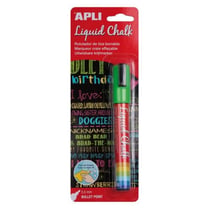 Apli 13958 - Marqueur craie liquide effaçable pointe ronde écriture verte diàmètre 5.5mm