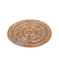 Motif cercles perles thermocollant 60mm or