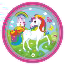8 Assiettes Licorne Rainbow