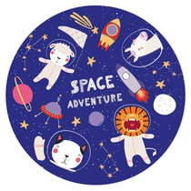 Disque gâteau Astronimaux (19 cm)