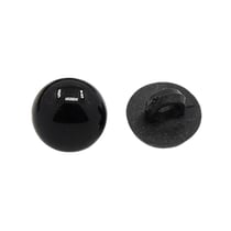 20 Boutons de Tige noir Acrylique diamètre 11 mm 1 trou - creation couture Diy