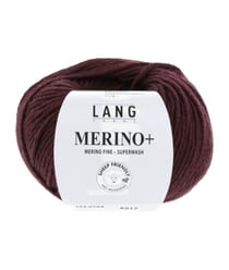 Pelote de Laine à tricoter MERINO + (PLUS) - Lang Yarns Bordeaux (0164)