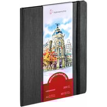 Carnet aquarelle - Watercolour book - 200g/m² - 30 feuilles grain fin - Portrait - 21x29,7 - A4 - Hahnemühle