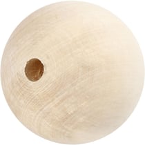 Perle En Bois - Diamètre : 8 cm - 1 pce