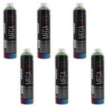 Lot de 6 Sprays de Peinture Mega Colors 600ml - Vert Guacamole - Mtn