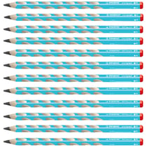 Crayon graphite - STABILO - EASYgraph - HB - Droitier - Corps bleu clair - Lot de 12