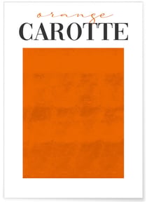 Affiche Orange Carotte | A3 : 29,7x42cm