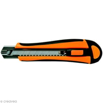 Cutter professionnel auto rechargeable - 18 mm - 5 lames incluses