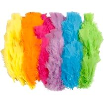 Plumes, L : 11-17 cm, ass. de couleurs, 144 boule/ 1 Pq.
