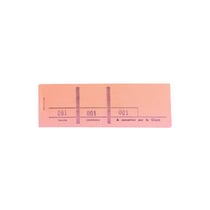 Bloc passe-partout 100 feuillets numérotés de 3 volets - Format 4,8x15 cm - Rose - Exacompta