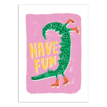 Affiche 30x40 cm - Krokodil have fun - Maja Tomljanovic