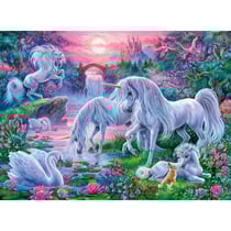 Puzzle xxl les licornes blanches et le coucher de soleil - 150 pieces - ravensburger - 10021