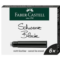 Cartouches d'encre pour stylo plume - Petite taille - Noir - Faber-Castell