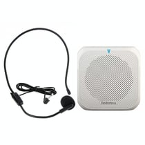 Mini Haut-Parleur Amplificateur Avec Microphone Et Radio FM Blanc Blanc YONIS