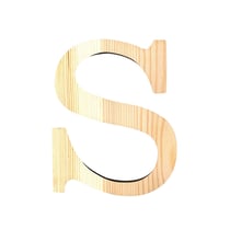 Lettre S - 19 cm - bois - Artemio