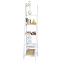 SoBuy FRG101-W Étagère style échelle Bibliothèque - 5 étages -Blanc