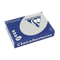 Clairefontaine - Trophée - Réf : 1993C – Papier Multifonctions (copie, laser, jet d'encre) - Coloris Gris Acier - Format A4 : 210 x297 - Ramette de 500 feuilles - Grammage : 80 g/m²