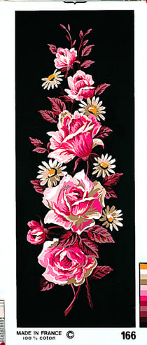 Canevas Pénélope Antique Roses roses 25x60cm