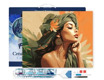 Diamond Painting Broderie Diamant Figured’Art 40x50cm toile tendue sur châssis en bois - diamants carrés - Femme au turban africain