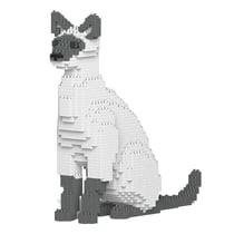 Chat Siamois gris assis | JEKCA | 14 ans et +