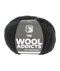 Pelote de laine FIRE - 100GR - Wool Addicts 0004 Noir
