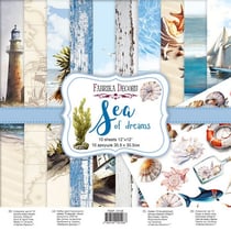 10 papiers scrapbooking 30 x 30 cm FABRIKA DECORU SEA OF DREAMS