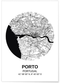 Affiche Carte Porto | A3 : 29,7x42cm