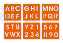 LOT 6 POCHOIRS ALPHABET ET CHIFFRES