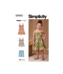 Patron Simplicity 9962 - Robe, haut et short taille n°FR 3-8
