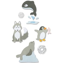 Gabarit de découpe pour machine Sizzix Thinlits - Animaux Arctiques - Pour loisirs créatifs