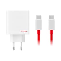 Oneplus Chargeur de Voyage Double USB-A/USB-C SuperVook 80W avec Câble USB-C Blanc