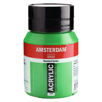 Peinture Acrylique - Vert permanent clair - 618 - Amsterdam - Pot de 500ml