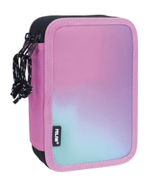 Plumier à 3 compartiments avec contenu Sunset, rose