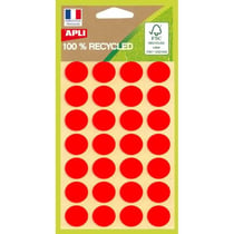 Pastilles 100 % recyclé rouge Ø 15 mm 168 u.