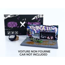Accessoire diorama miniature 1/64 L.A. Graffiti gris - AMERICAN DIORAMA