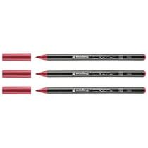 Lot de 3 feutres porcelaine pointe pinceau 1-4 mm - EDDING - Carmin