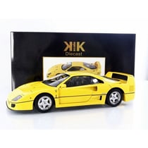 Véhicule miniature de collection - KK SCALE MODELS - Ferrari F40 1987 - Échelle 1/12 - Jaune - Pour 14 ans+